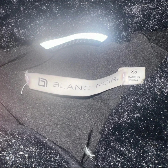 Blanc Noir black hooded vest faux fur size XS - Picture 4 of 6